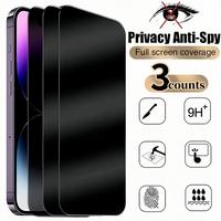 Anti-spy Tempered Glass Screen Protector, 3Ā CountsĀ HD Privacy Phone Screen Protective Film, Phone Screen Tempered GlassĀ Fi...