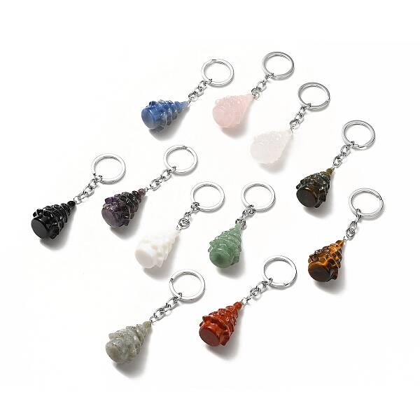 Natural & Synthetic Gemstone Keychain