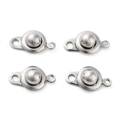 Non-Tarnish 201 Stainless Steel Snap Clasps