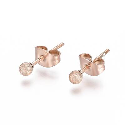 Ion Plating(IP) 304 Stainless Steel Stud Earrings