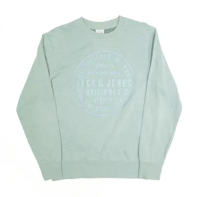 JACK & JONES Green Sweatshirt Mens S