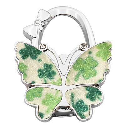 Glitter Butterfly Zinc Alloy Crystal Rhinestone Bag Hanger