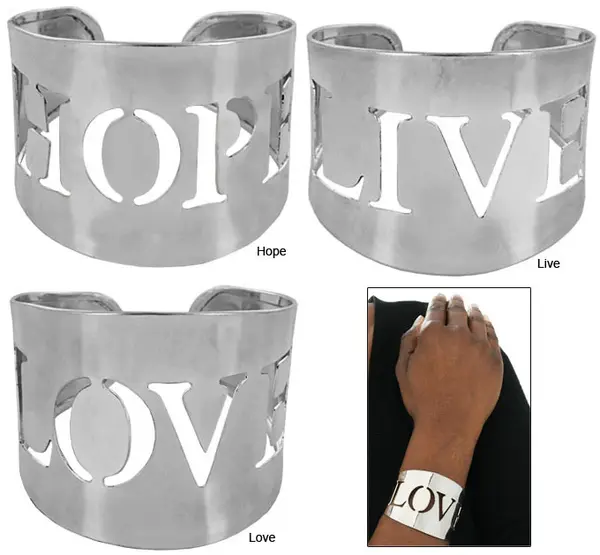 Live, Hope, Love Cuff - Live