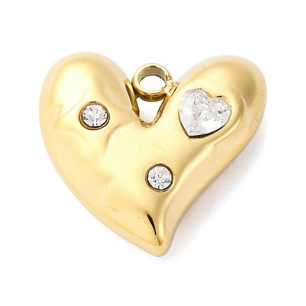 PVD Vacuum Plating 304 Stainless Steel Rhinestone Pendants