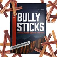 Wild Wolf 6-inch Angus Bully Sticks (8 Ounces) Healthy, All-Natural, Long-Lasting Dog Chew Bones - Odor-Free - Mixed Thicknes...
