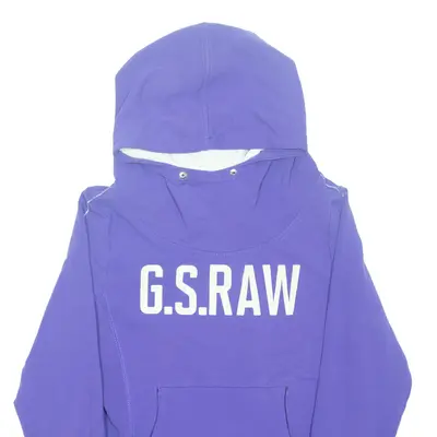 G-STAR RAW Womens Purple Hoodie L