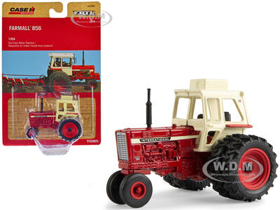 Farmall 856 Tractor Red with Cream Top with Dual Wheels \