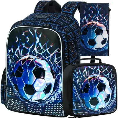 3Pcs Soccer Backpack for Boys, 17\