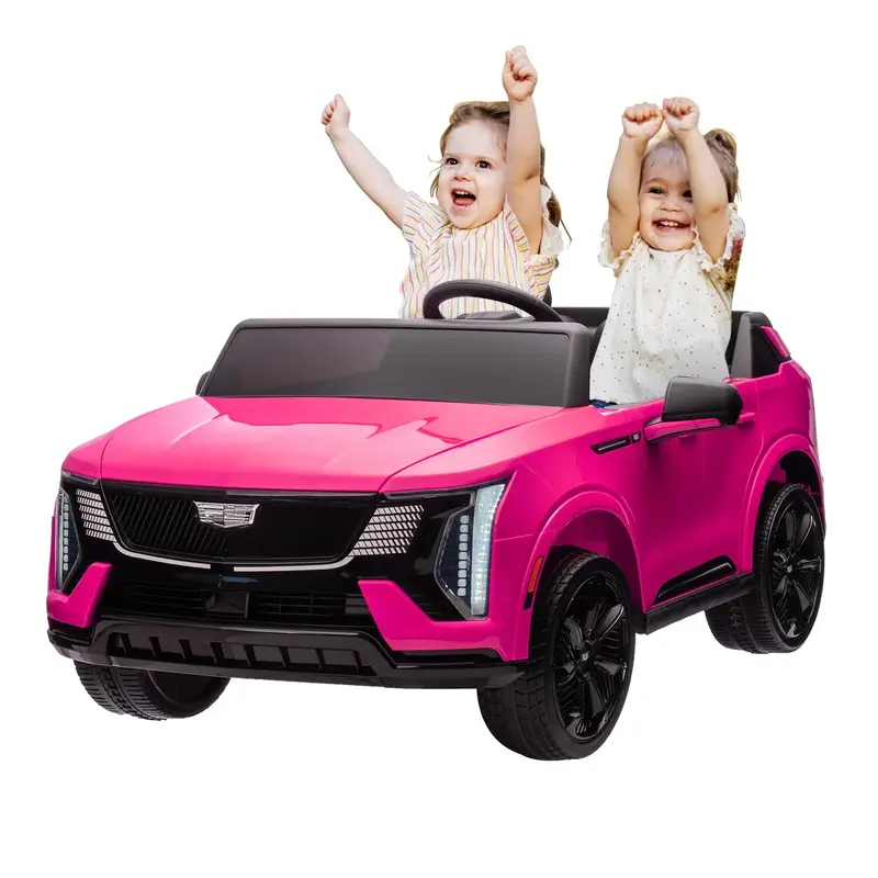 Garvee 24V Kids Ride On Car Licensed Cadillac 2-Seater Electric Truck with Remote Control, Spring Suspension, LED Lights, Mus...