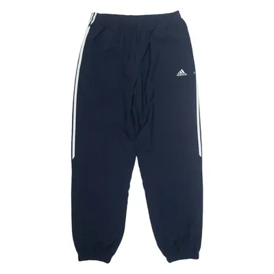 ADIDAS Mens Track Pants Blue Tapered L W32 L31