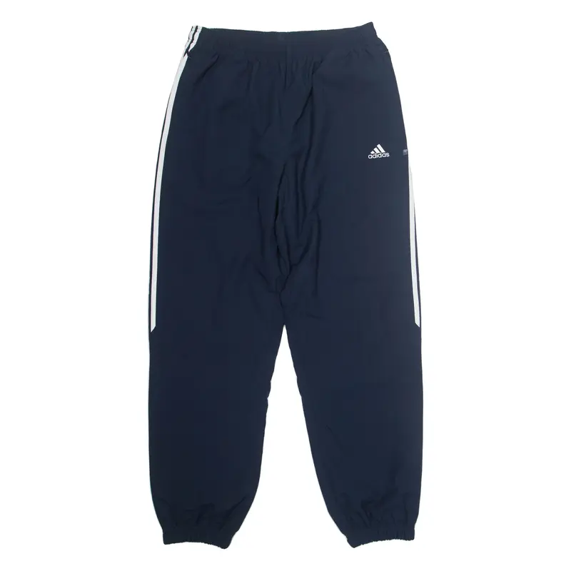 ADIDAS Mens Track Pants Blue Tapered L W32 L31