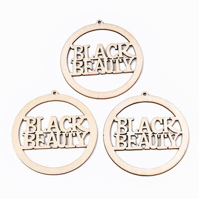 Undyed Natural Wooden Big Pendants