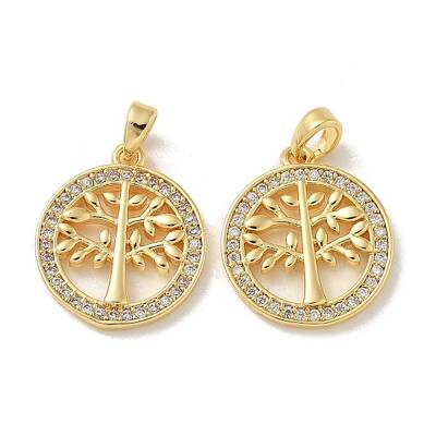 Brass Micro Pave Cubic Zirconia Pendents