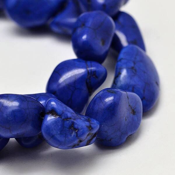 Dyed Nuggets Natural Howlite Beads Strands