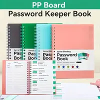 A6 password book with alphabetical labels, password book for Internet, computer and APP login, username, home, office passwor...