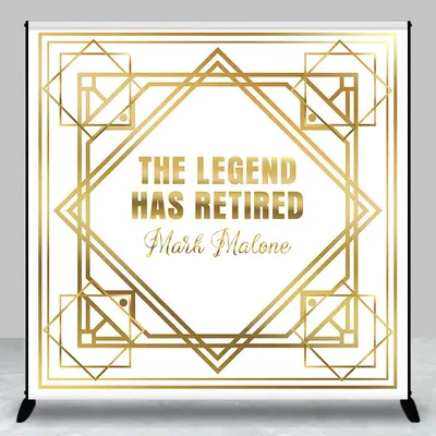 Gold The Legend Has Retired Personalized Backdrop - Aperturee
