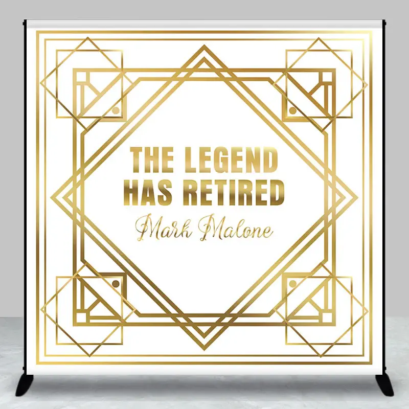 Gold The Legend Has Retired Personalized Backdrop - Aperturee