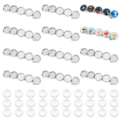 DIY Blank Dome Alligator Hair Clip Making Kit