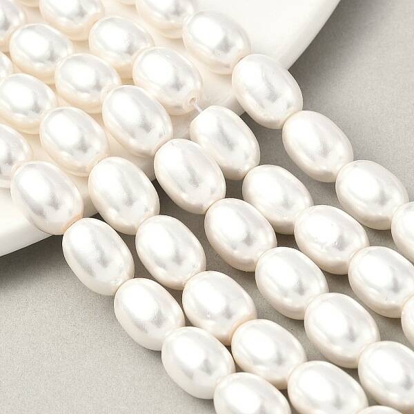 Electroplated Shell Pearl Beads Strands