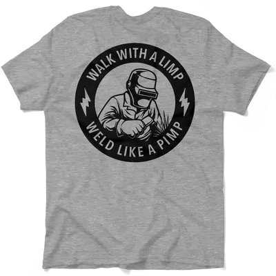 Weld Like A Pimp - Heather Grey T-Shirt