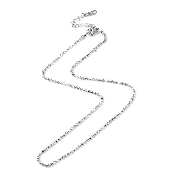 Non-Tarnish Ion Plating(IP) 304 Stainless Steel Ball Chain Necklace for Men Women