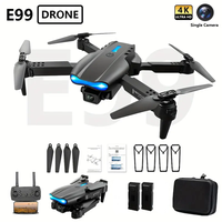 E99 Foldable 1080P HD Camera Drone – RC Quadcopter With Altitude Hold, One-Touch Takeoff/Landing, 360° Flips, And Headless...