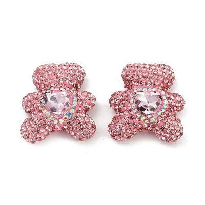 Handmade Polymer Clay Rhinestone Beads