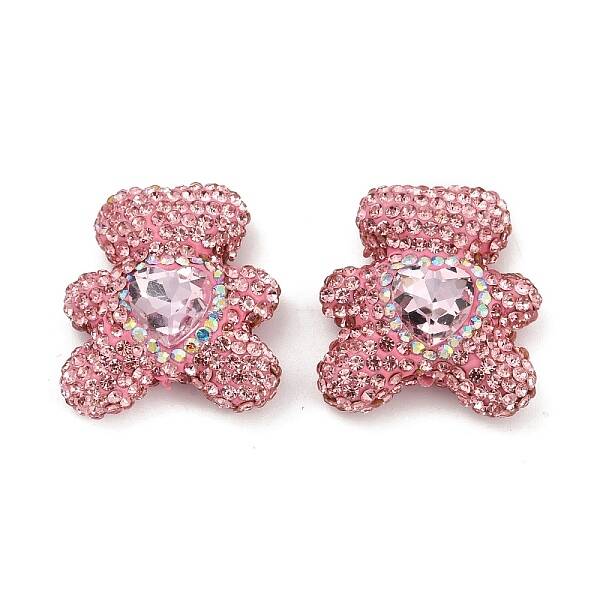 Handmade Polymer Clay Rhinestone Beads