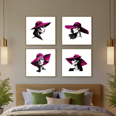 The Timeless Lady - Magenta Hat Glamour