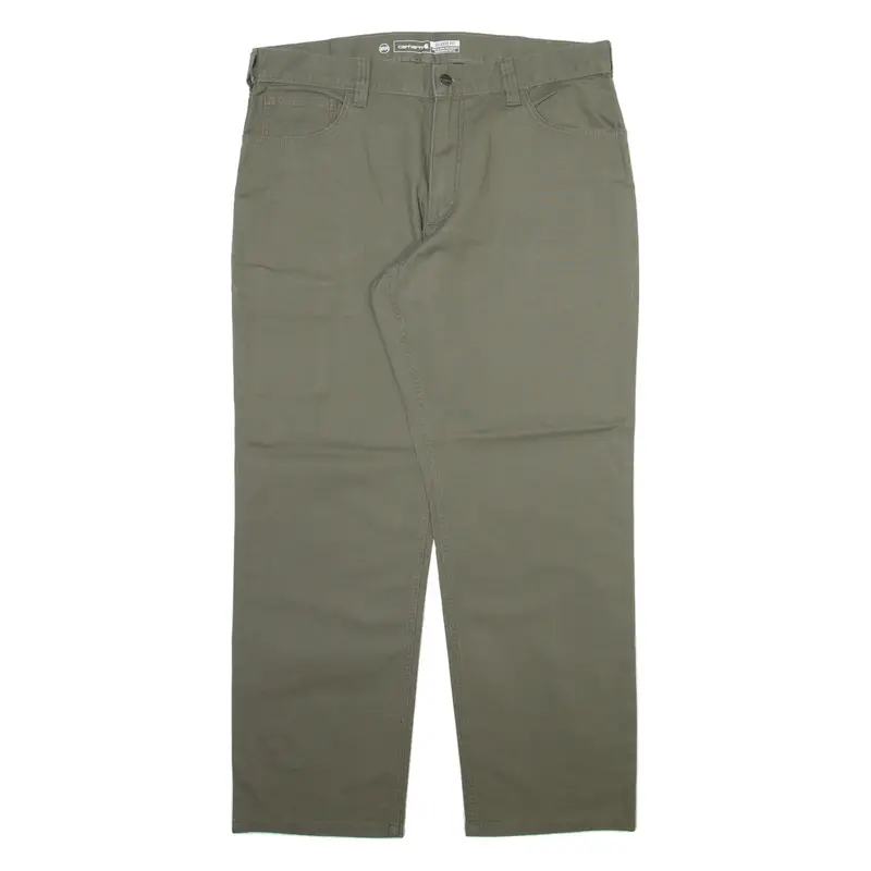 CARHARTT Mens Trousers Green Relaxed Straight W36 L30