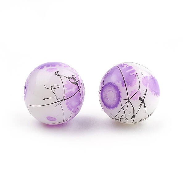Drawbench & Baking Painted Glass Beads Strands