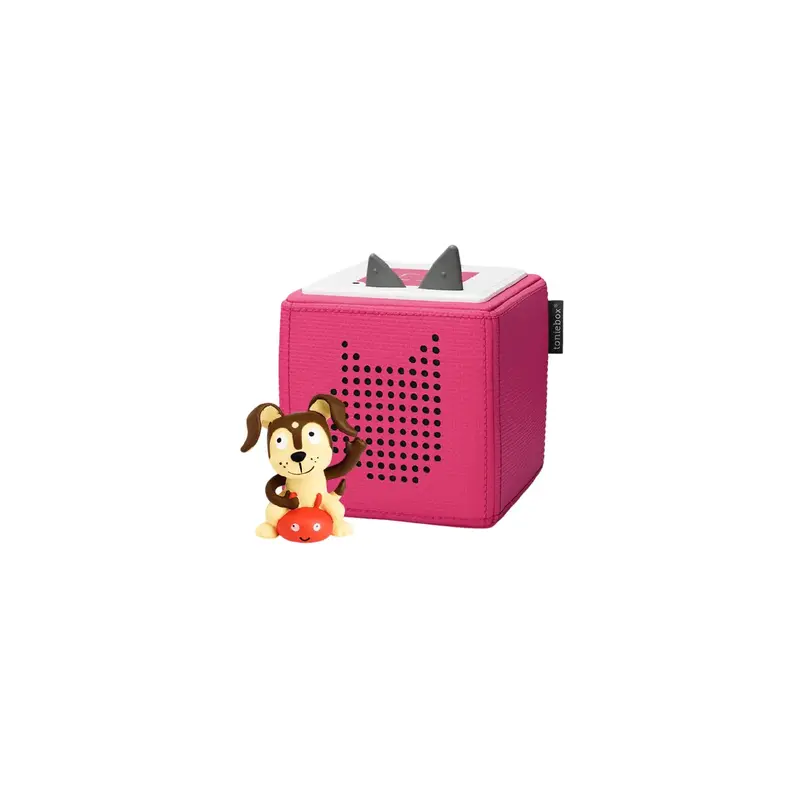 Tonies Pink Toniebox Starter Set with Playtime Puppy Tonie and Charging Station
