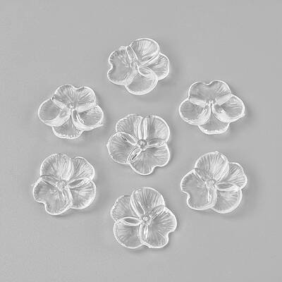 4-Petal Transparent Acrylic Beads