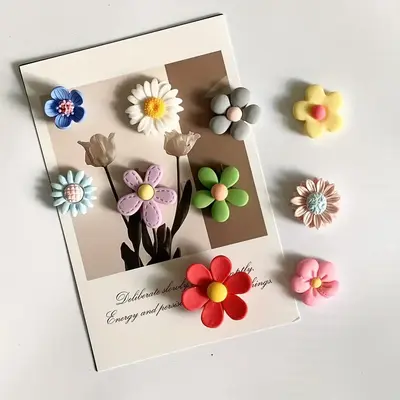 Flower Design Fridge Magnet for Mean Girls Decorations, 10pcs Creative DIY Summer Cute Fridge Magnet, Home Decor Decorative M...