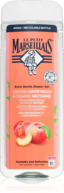 Le Petit Marseillais White Peach And Nectarine Organic Delicate Shower Gel 400 Ml