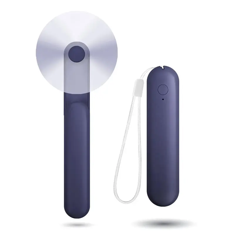 Portable Handheld Fan, 1 Count Foldable Small Fan with 3 Wind Speed, USB Rechargeable Mini Hand Held Fan, Personal Cooling F...