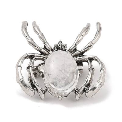 Natural Quartz Crystal Brooches