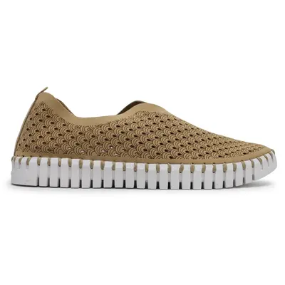 Ilse Jacobsen Tulip 139 Textile Women's Slip On Shoes - Latte - Size:US 6 Women