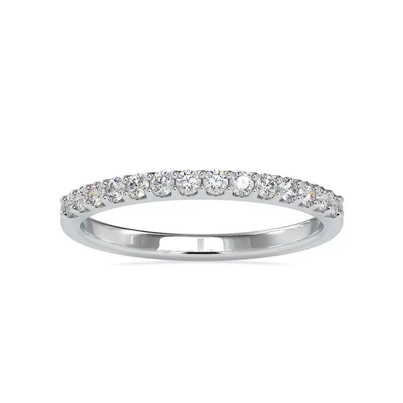 10K Gold Round Shaped Moissanite Wedding Ring
