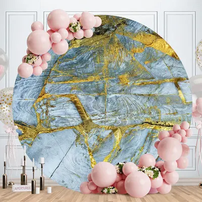 Aperturee Circle Solid White Round Photography Backdrop | Birthday Backdrop Ideas | Circle Background For Party | Circle Birt...