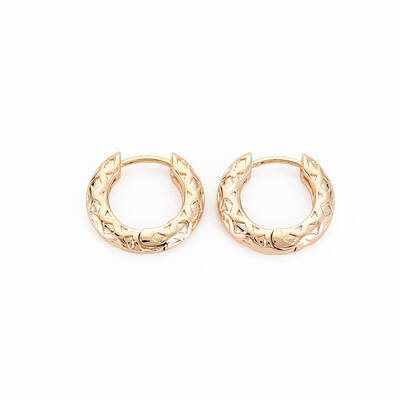 Brass Huggie Hoop Earring