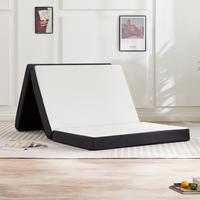 Sweet Furniture F Folding Mattress, Tri-fold Memory Foam Mattress Topper for Camping, Foldable Mattress Topper with Washable ...
