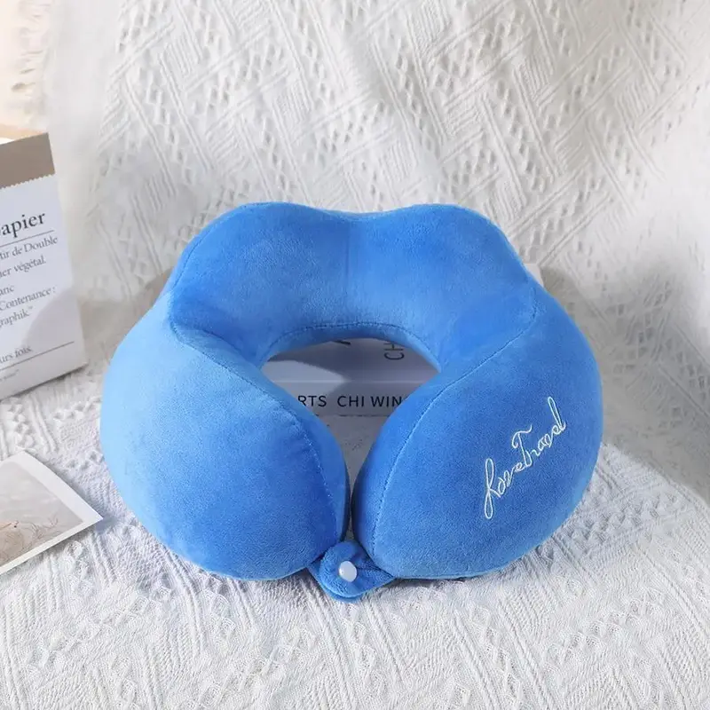 U-shaped Neck Pillow, Soft Travel Neck Pillow, Comfy Napping Pillow for Airplane, Car, Office, Home