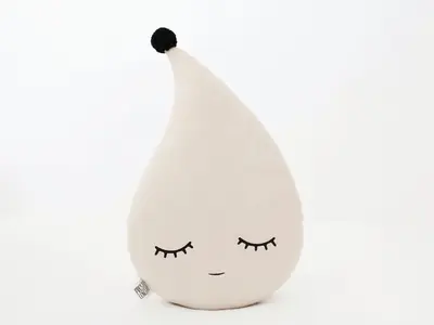 Beige Raindrop Pillow