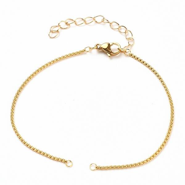 304 Stainless Steel Box Chains/Venice Chains Bracelets Making