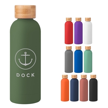 25 Promotional 17 oz Blair Stainless Steel Bottle With Bamboo Lid ...