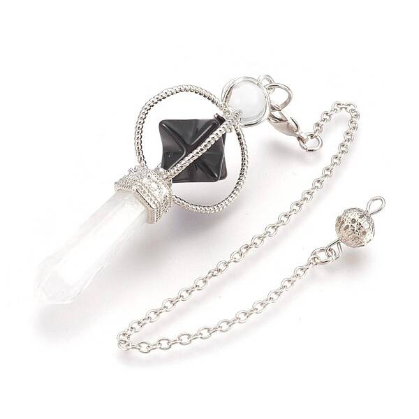 Natural Dyed & Heated Black Agate Dowsing Pendulums