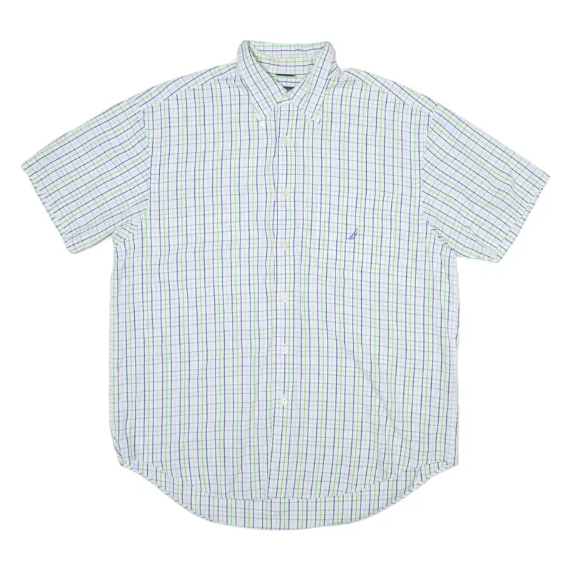 NAUTICA Mens Shirt Blue Check L