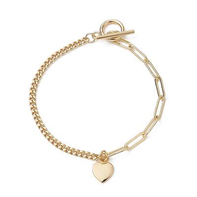 Brass Heart Charm Bracelets