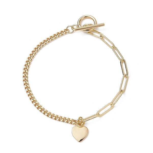 Brass Heart Charm Bracelets